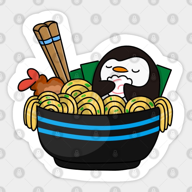 Penguin Ramen (one) Sticker by EatSleepMeep